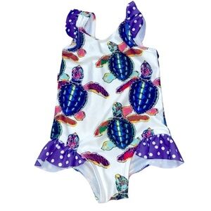 MILLIE loves Lilly girls one piece sea turtles swimsuit size 12 months